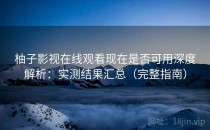 柚子影视在线观看现在是否可用深度解析：实测结果汇总（完整指南）