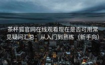茶杯狐官网在线观看现在是否可用常见疑问汇总：从入门到熟练（新手向）