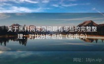 关于<strong>黑料网</strong>常见问题有哪些的完整整理：对比分析总结（指南向）