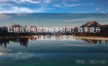 红桃视频电脑端好不好用？效率提升方法汇总（实测）