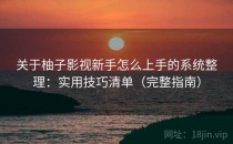 关于柚子影视新手怎么上手的系统整理：实用技巧清单（完整指南）