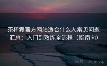 茶杯狐官方网站适合什么人常见问题汇总：入门到熟练全流程（指南向）