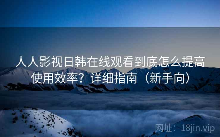 人人影视日韩在线观看到底怎么提高使用效率？详细指南（新手向）  第1张