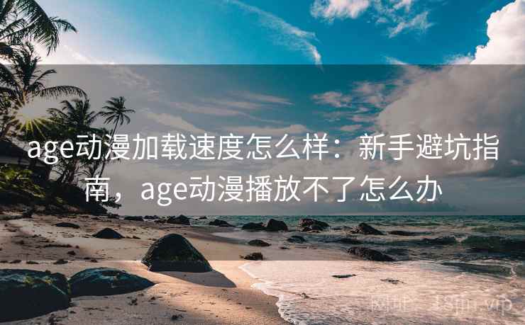 age动漫加载速度怎么样：新手避坑指南，age动漫播放不了怎么办  第2张