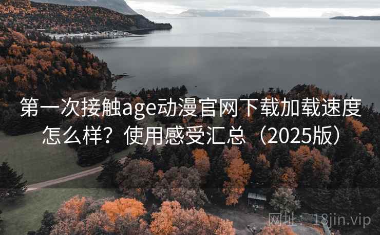 第一次接触age动漫官网下载加载速度怎么样？使用感受汇总（2025版）  第2张