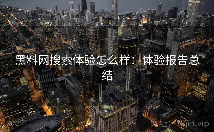 黑料网搜索体验怎么样：体验报告总结  第2张